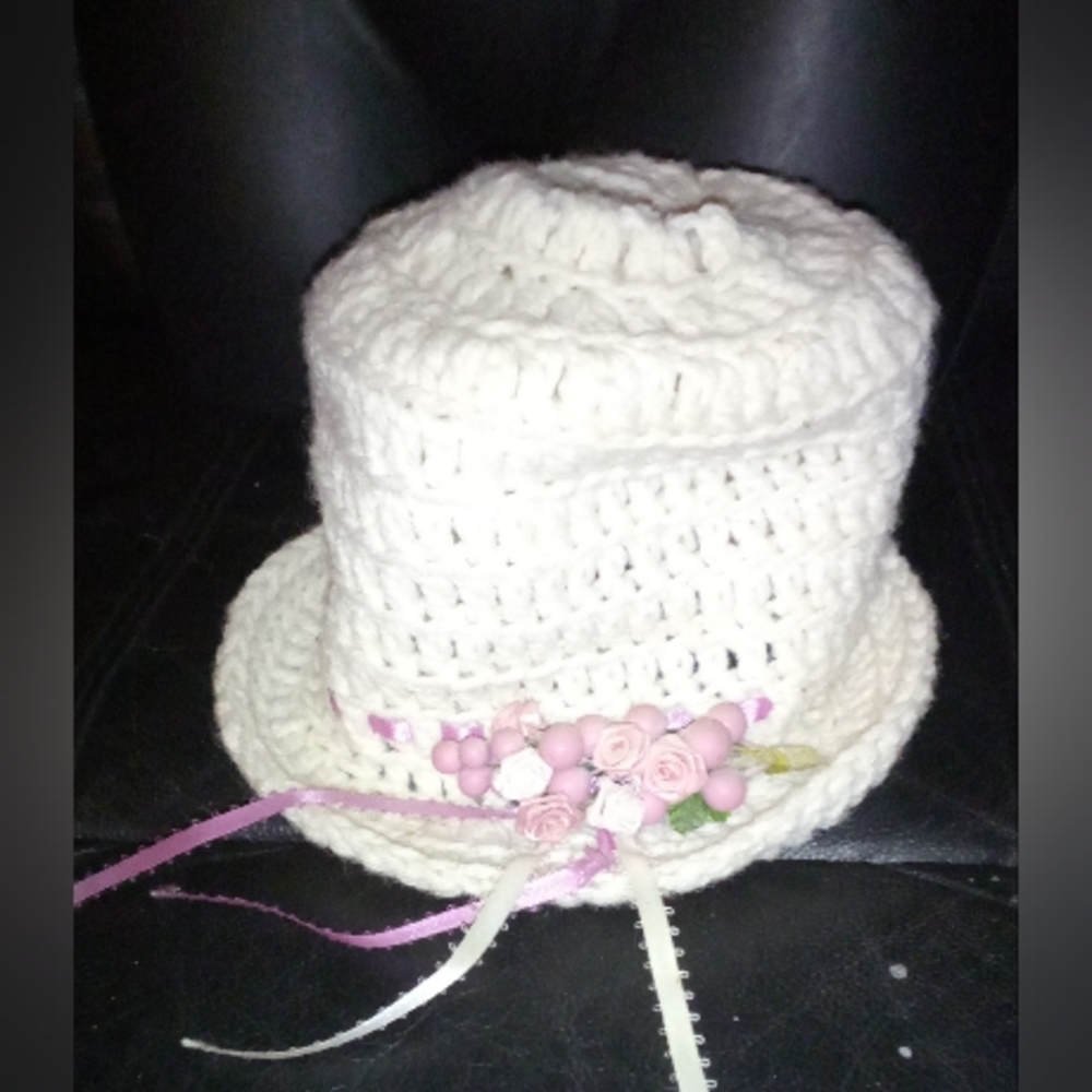 Cute Handmade Crochet Floral Bathroom Toilet Tissue Topper Hat Cozy